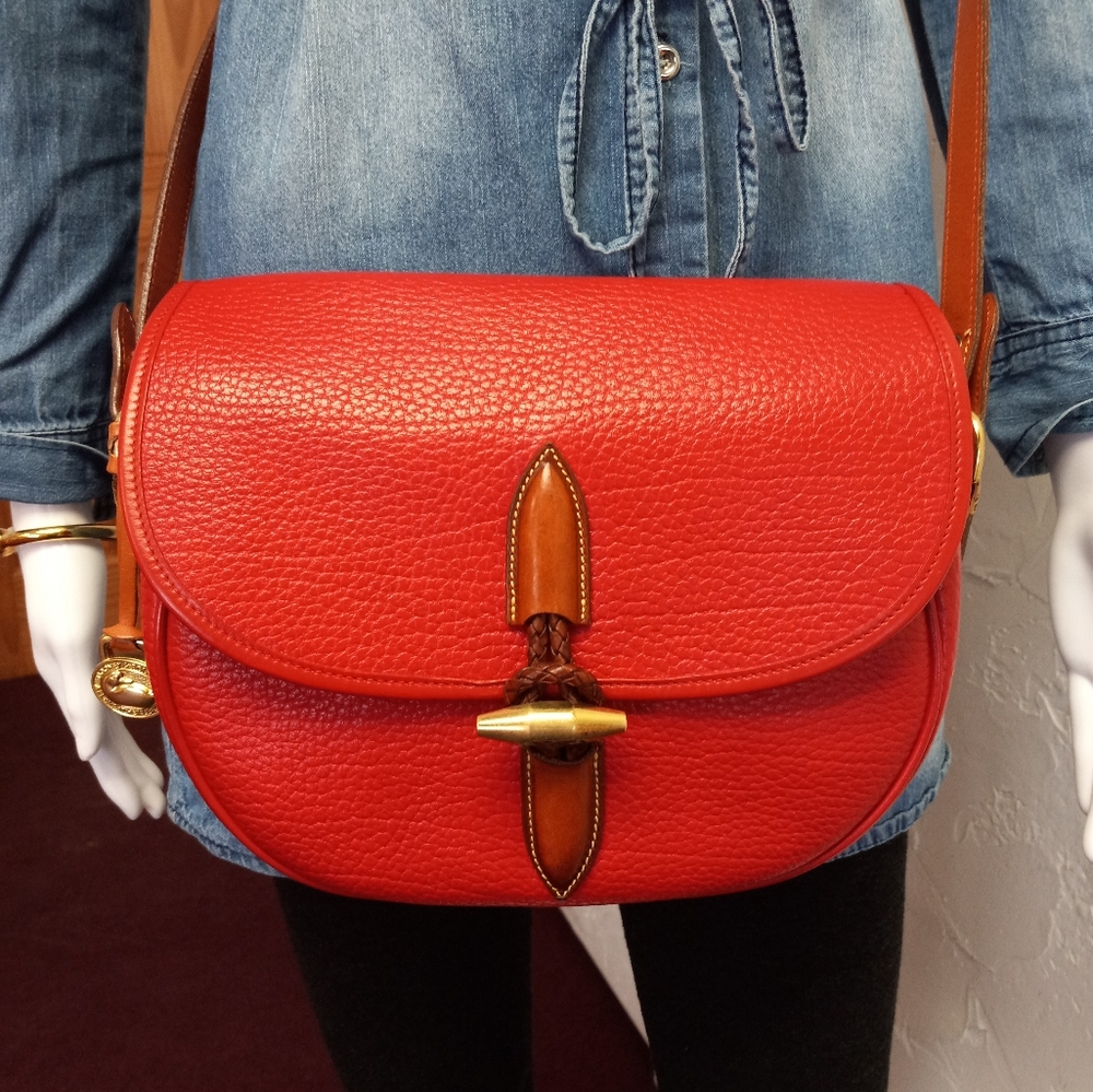 Dooney & Bourke Vintage 1990's, Outback Collection, Large Saddle Bag. - Picture 8 of 16